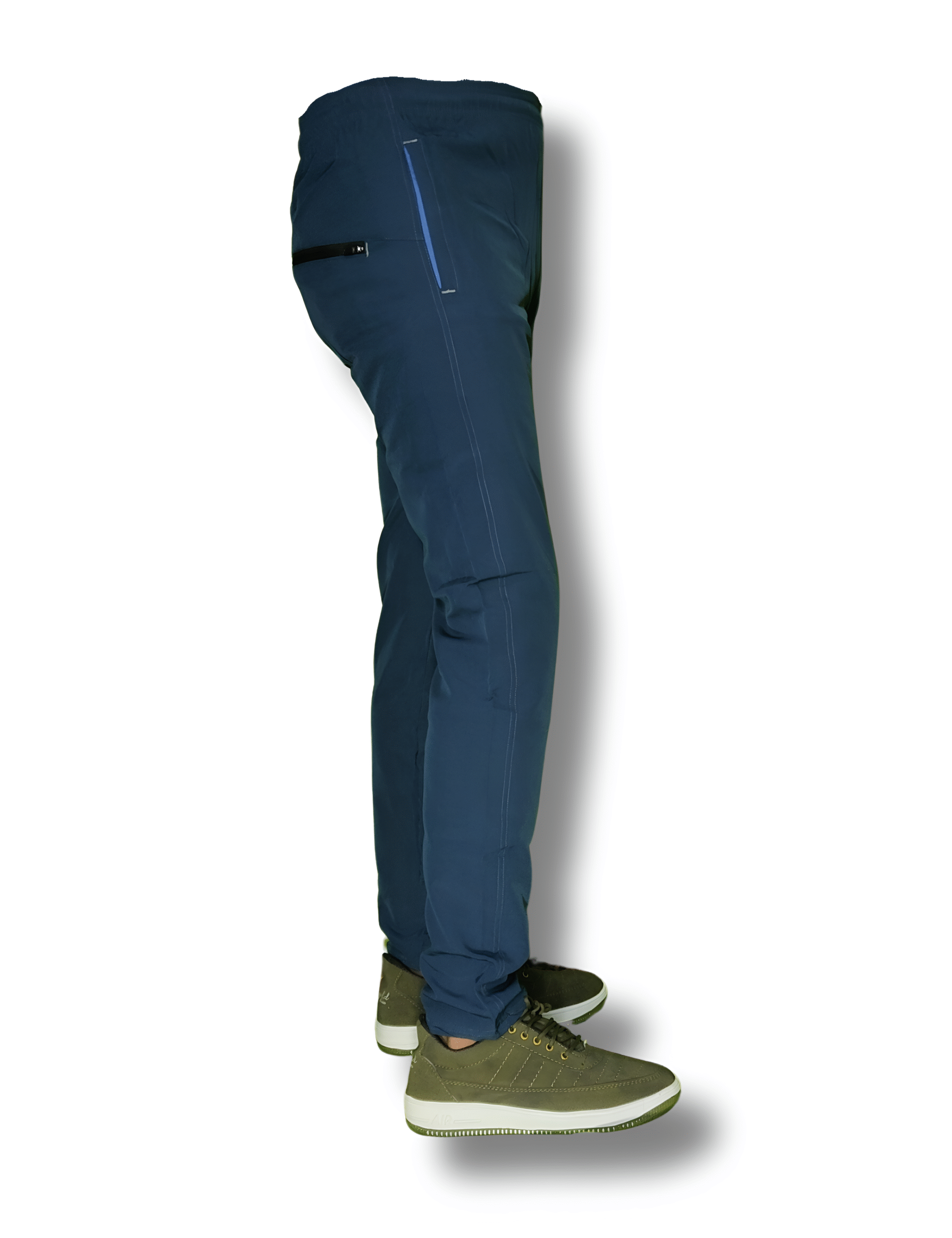 Men's Solid Slim fit Designet Blue Track Pant - Image 4