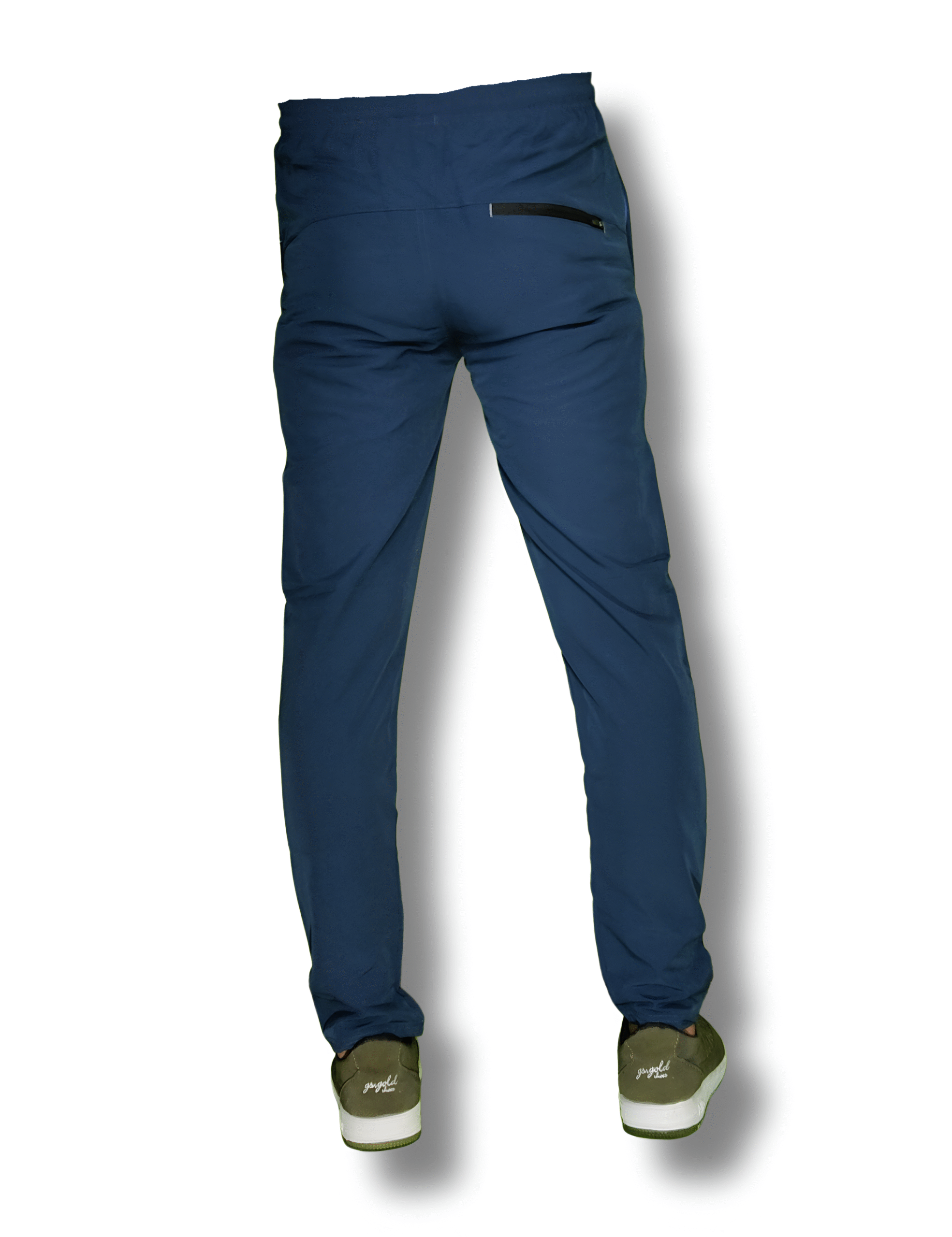 Men's Solid Slim fit Designet Blue Track Pant - Image 3