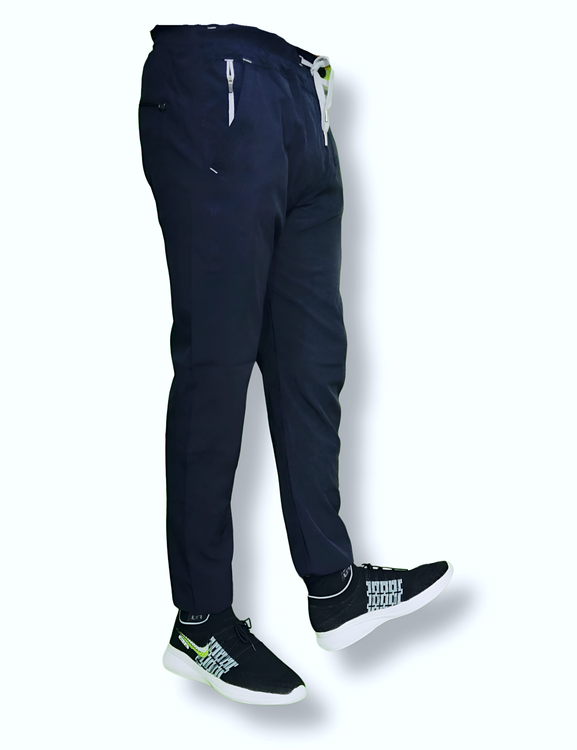 Men's Solid Slim fit Designet Dark Blue Track Pant - Image 2